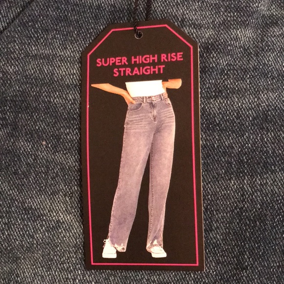 No Boundaries Super High Rise Straight Jeans Size 5 NWT - Picture 5 of 5